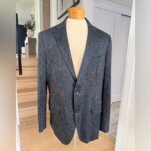 ETRO Paisley Nuovo Jersey Superleggera Blazer – Size 56 – Made in Italy US 46